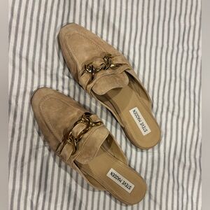 Steve Madden Tan Suede Mules